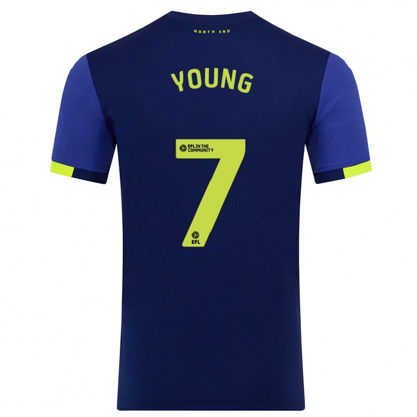 Danxen Kinder Danielle Young #7 Marine Gelb Auswärtstrikot Trikot 2025/26 T-Shirt