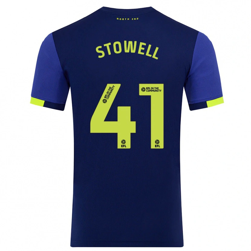 Danxen Kinder Li-Bau Stowell #41 Marine Gelb Auswärtstrikot Trikot 2025/26 T-Shirt
