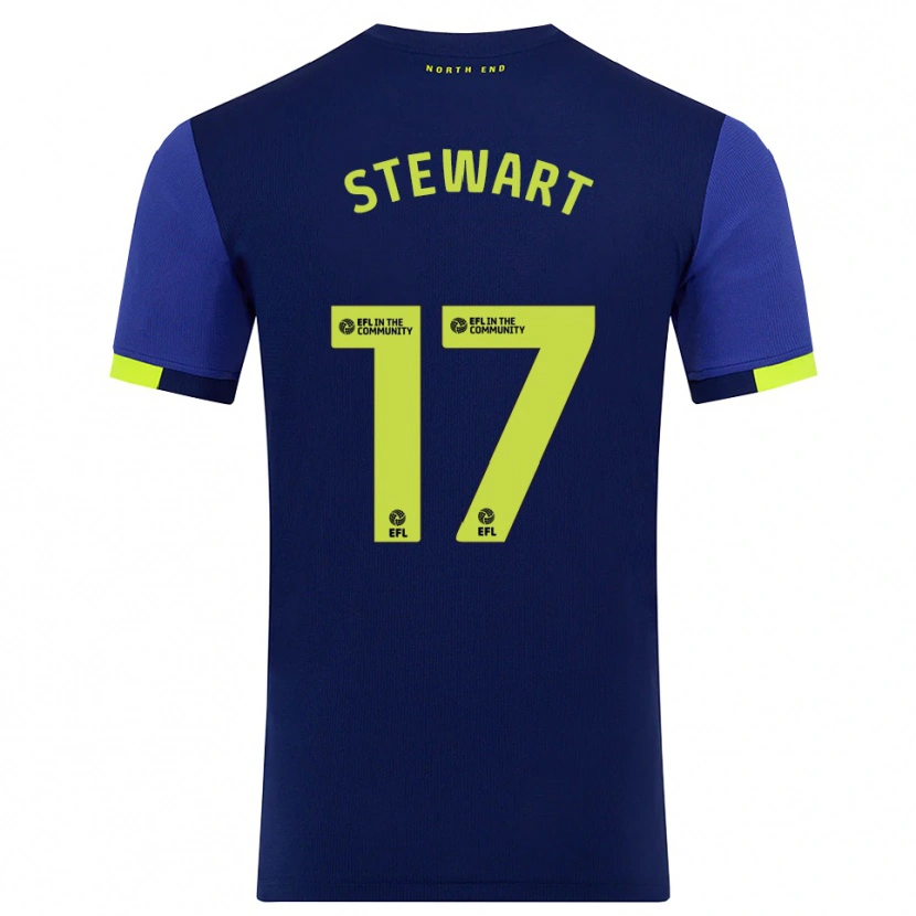 Danxen Kinder Layton Stewart #17 Marine Gelb Auswärtstrikot Trikot 2025/26 T-Shirt