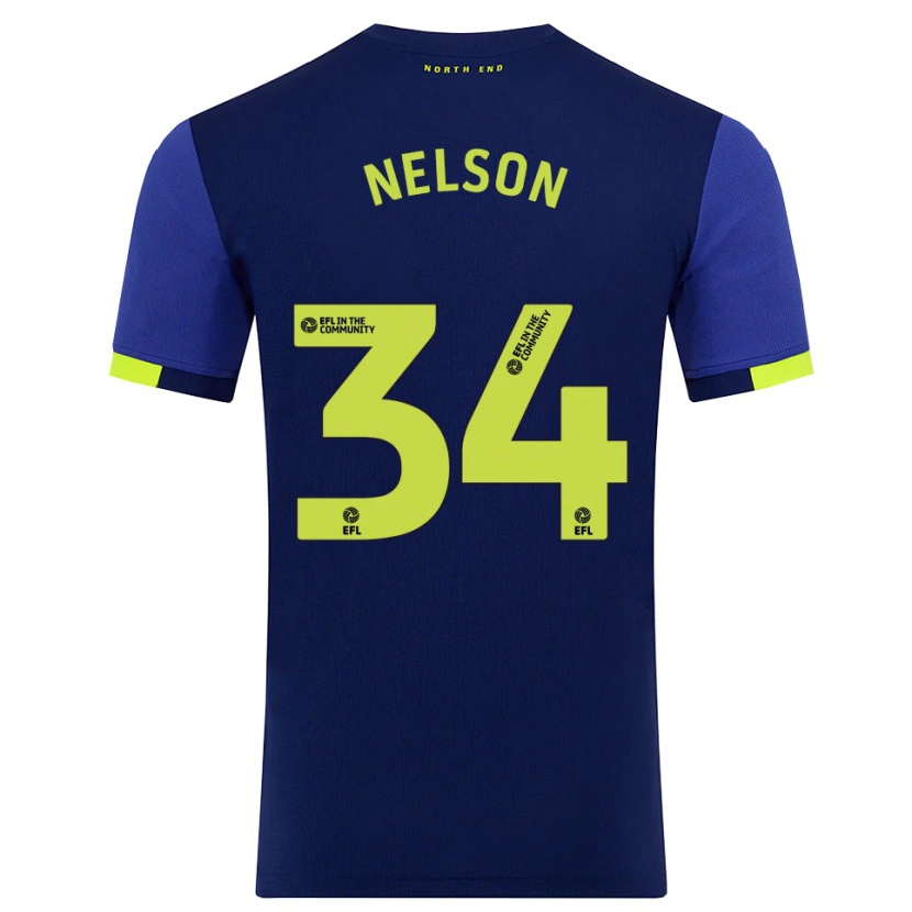 Danxen Kinder Kitt Nelson #34 Marine Gelb Auswärtstrikot Trikot 2025/26 T-Shirt