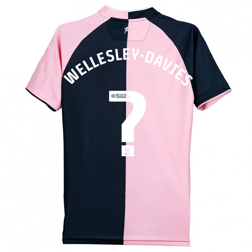 Danxen Kinder Lilly Wellesley-Davies #0 Pink Schwarz Auswärtstrikot Trikot 2025/26 T-Shirt