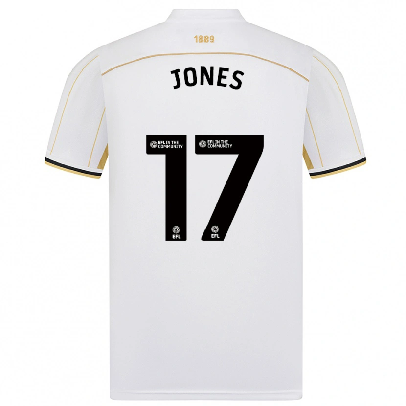 Danxen Kinder Frankie Jones #17 Weiß Gold Auswärtstrikot Trikot 2025/26 T-Shirt