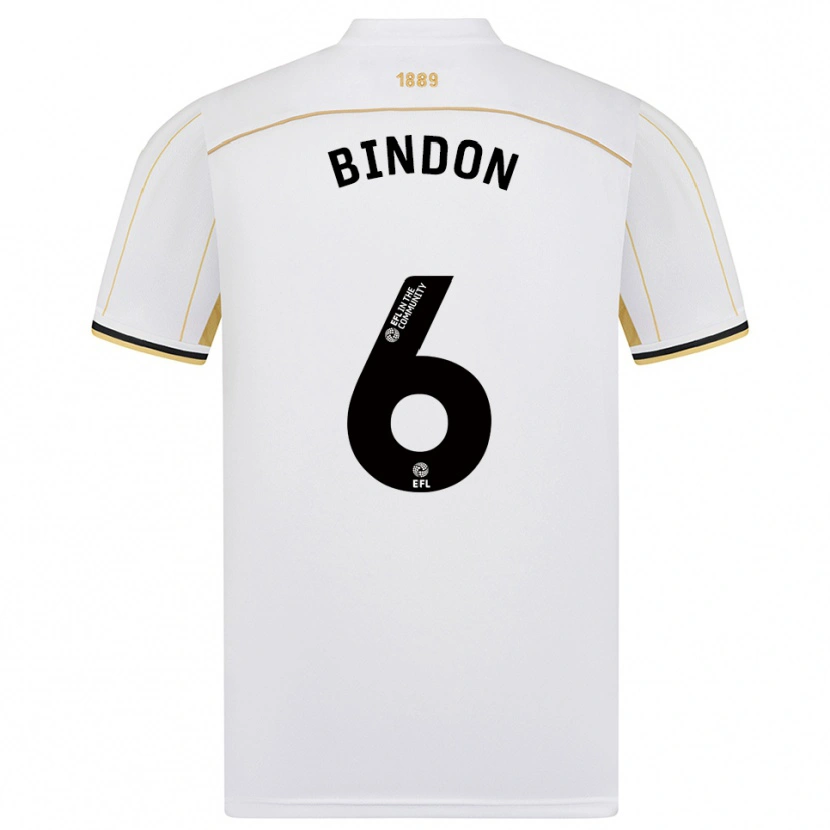 Danxen Kinder Tyler Bindon #6 Weiß Gold Auswärtstrikot Trikot 2025/26 T-Shirt