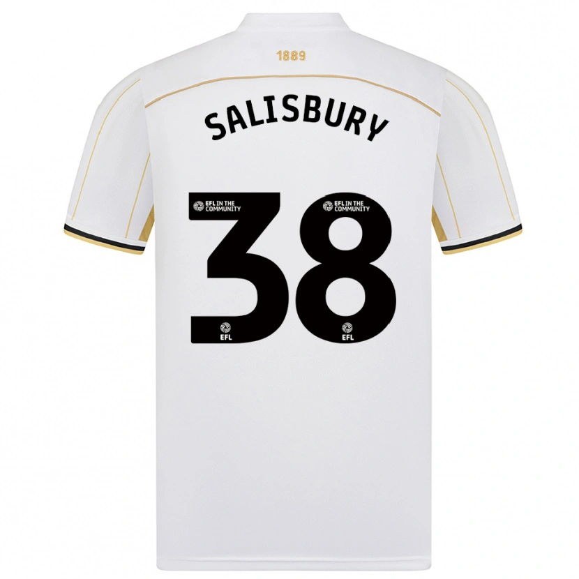 Danxen Kinder Chloe Salisbury #38 Weiß Gold Auswärtstrikot Trikot 2025/26 T-Shirt