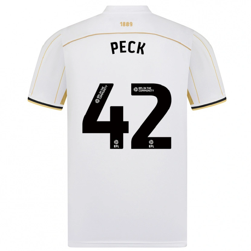 Danxen Kinder Sydie Peck #42 Weiß Gold Auswärtstrikot Trikot 2025/26 T-Shirt