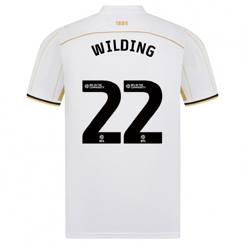 Danxen Kinder Annie Wilding #22 Weiß Gold Auswärtstrikot Trikot 2025/26 T-Shirt