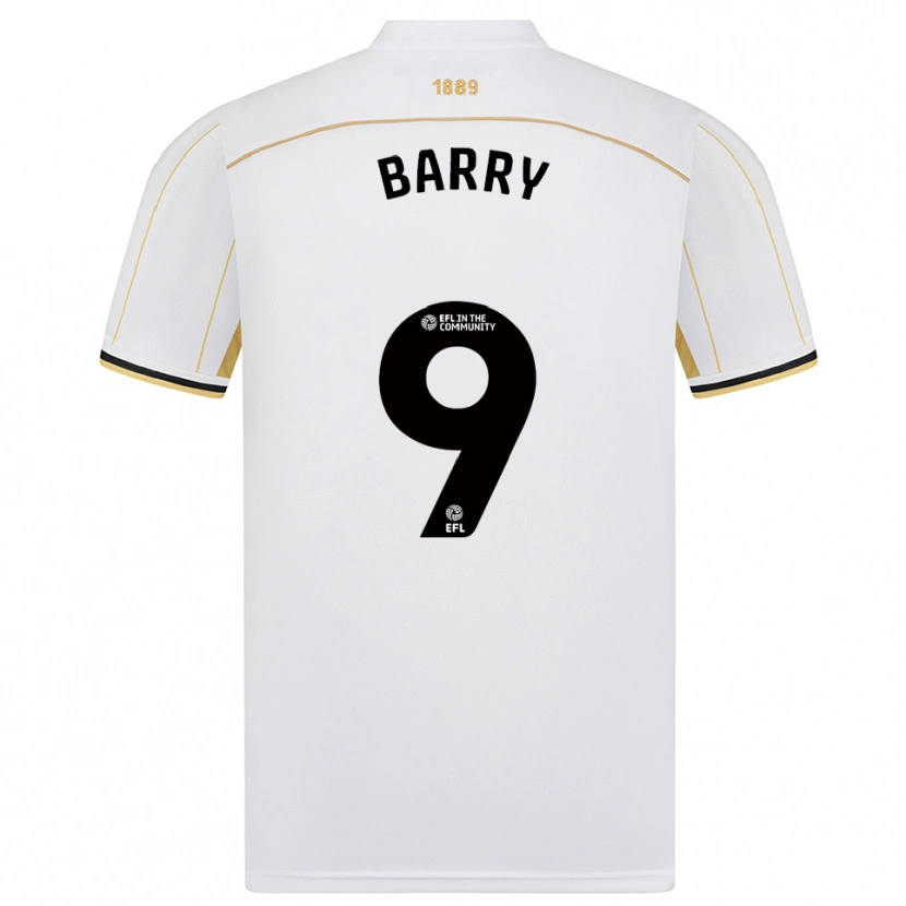 Danxen Kinder Louie Barry #9 Weiß Gold Auswärtstrikot Trikot 2025/26 T-Shirt
