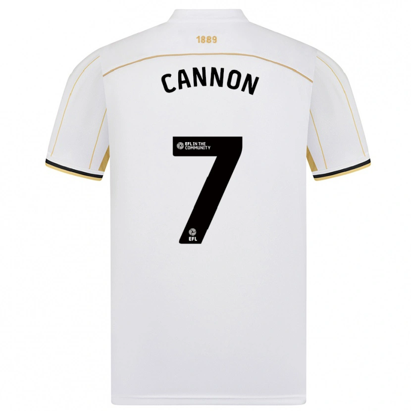 Danxen Kinder Tom Cannon #7 Weiß Gold Auswärtstrikot Trikot 2025/26 T-Shirt
