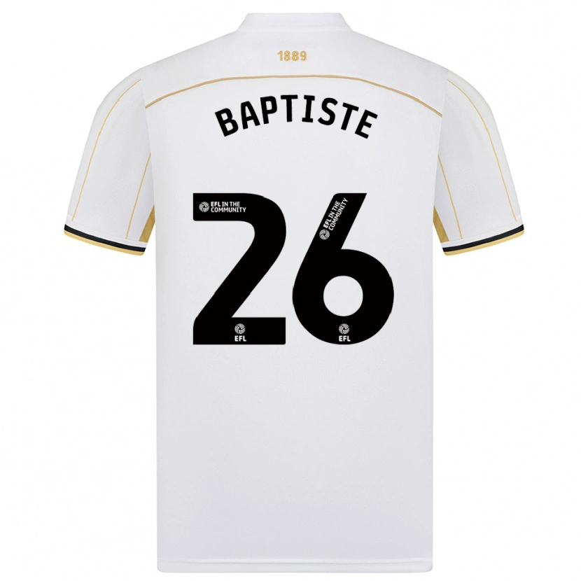 Danxen Kinder Jamal Baptiste #26 Weiß Gold Auswärtstrikot Trikot 2025/26 T-Shirt