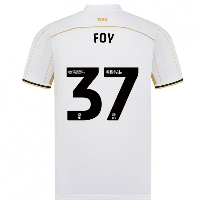 Danxen Kinder Grace Foy #37 Weiß Gold Auswärtstrikot Trikot 2025/26 T-Shirt