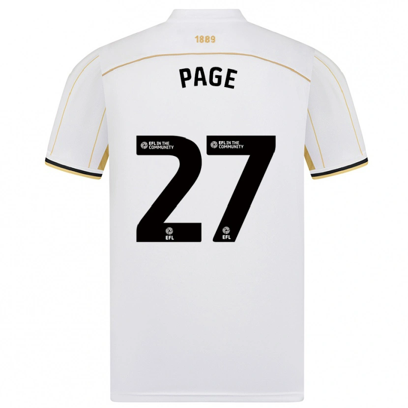 Danxen Kinder Olivia Page #27 Weiß Gold Auswärtstrikot Trikot 2025/26 T-Shirt