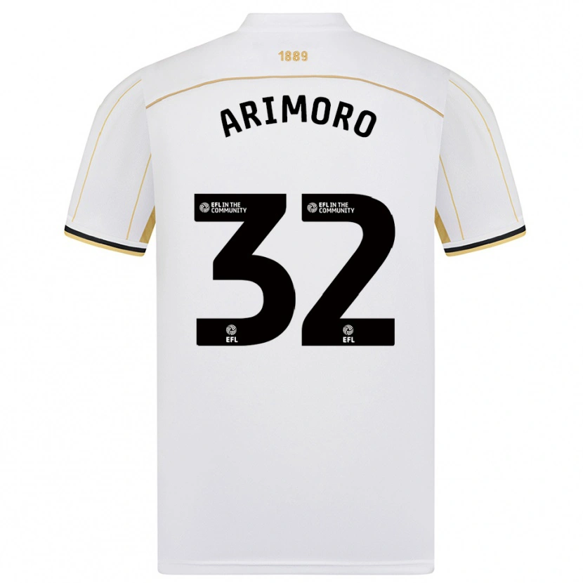 Danxen Kinder Juliet Khinde Adebowale-Arimoro #32 Weiß Gold Auswärtstrikot Trikot 2025/26 T-Shirt