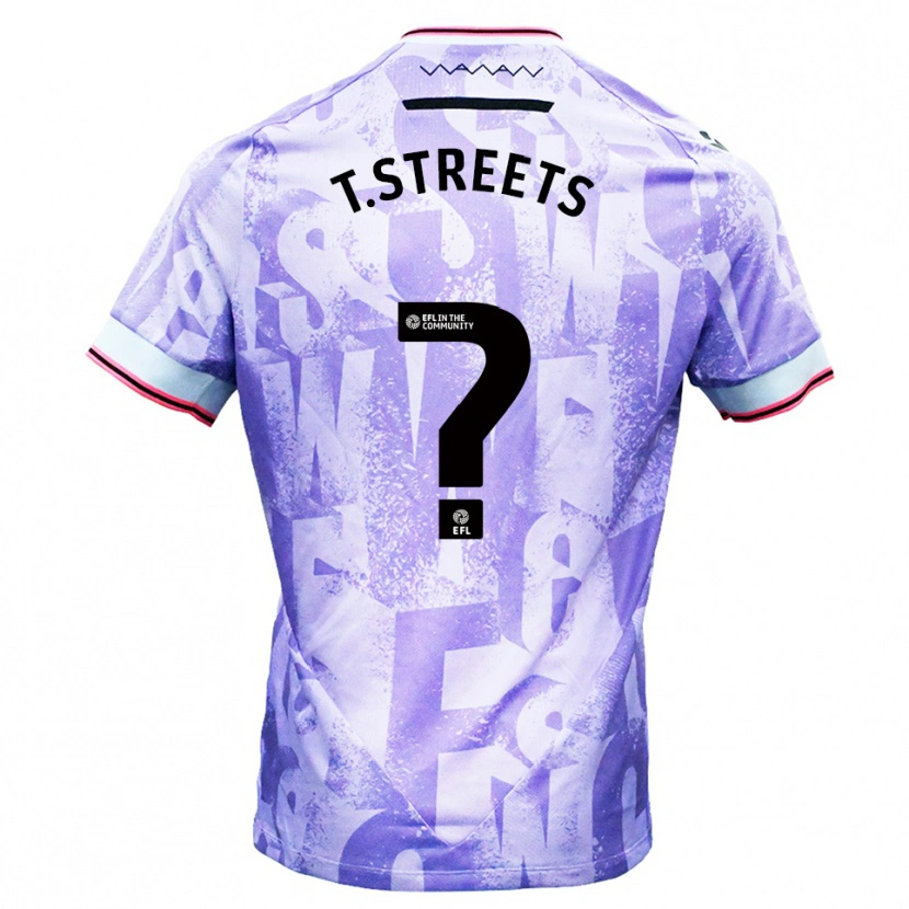 Danxen Kinder Thomas Streets #0 Lila Weiß Auswärtstrikot Trikot 2025/26 T-Shirt