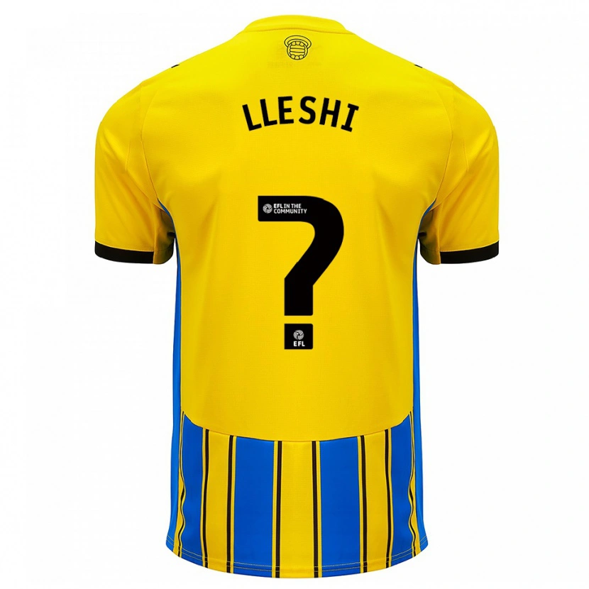 Danxen Kinder Henri Lleshi #0 Blau Gelb Auswärtstrikot Trikot 2025/26 T-Shirt