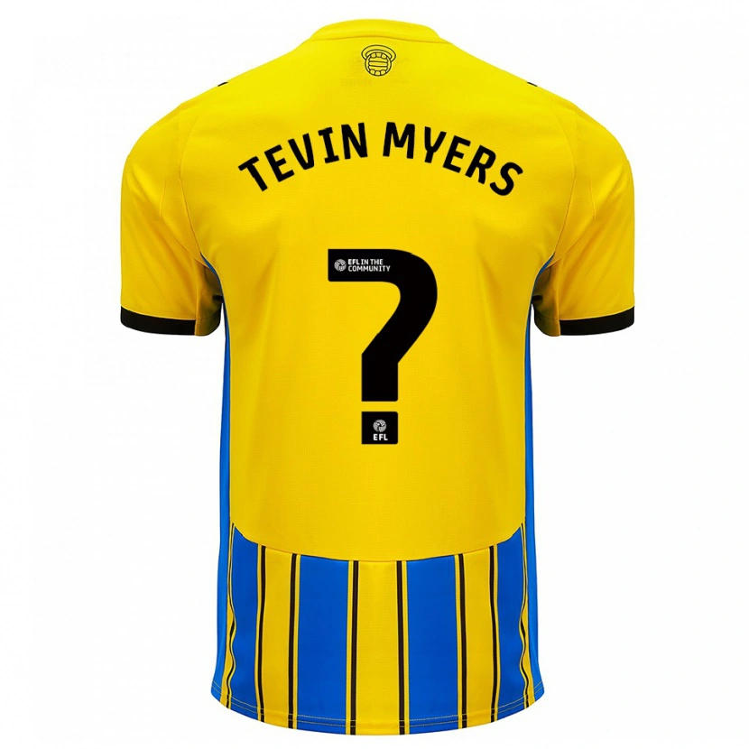 Danxen Kinder Tevin Myers #0 Blau Gelb Auswärtstrikot Trikot 2025/26 T-Shirt