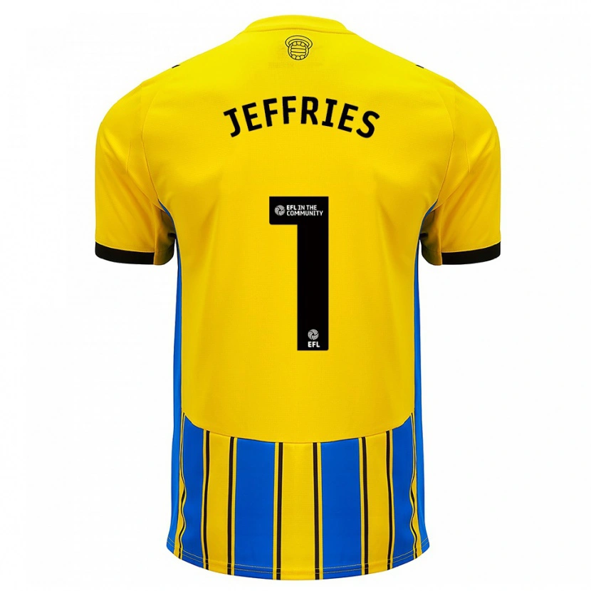 Danxen Kinder Josh Jeffries #1 Blau Gelb Auswärtstrikot Trikot 2025/26 T-Shirt