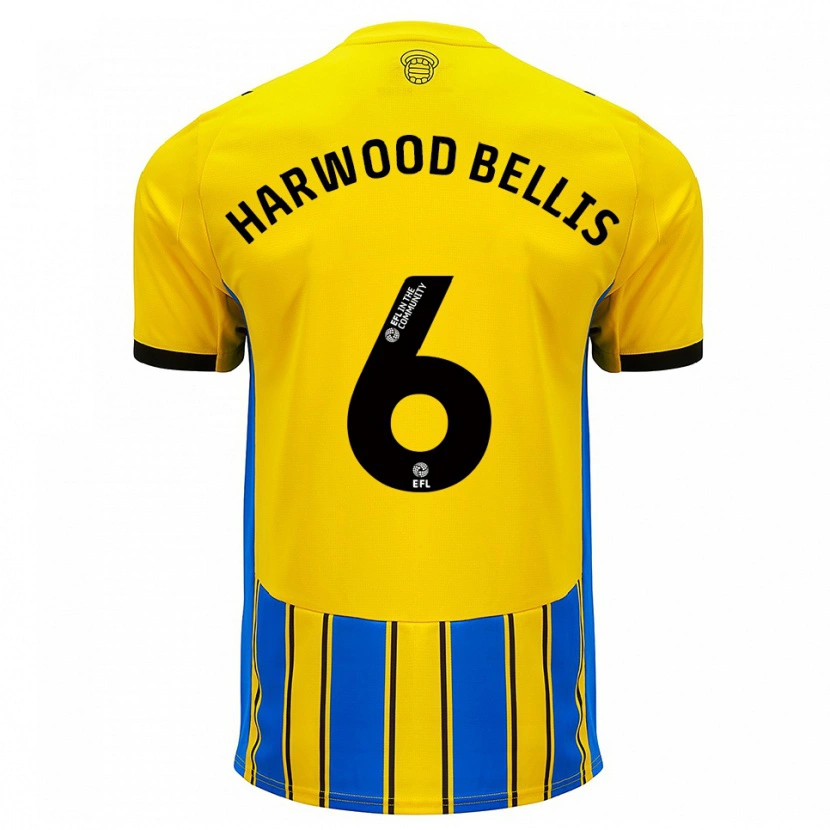 Danxen Kinder Taylor Harwood-Bellis #6 Blau Gelb Auswärtstrikot Trikot 2025/26 T-Shirt