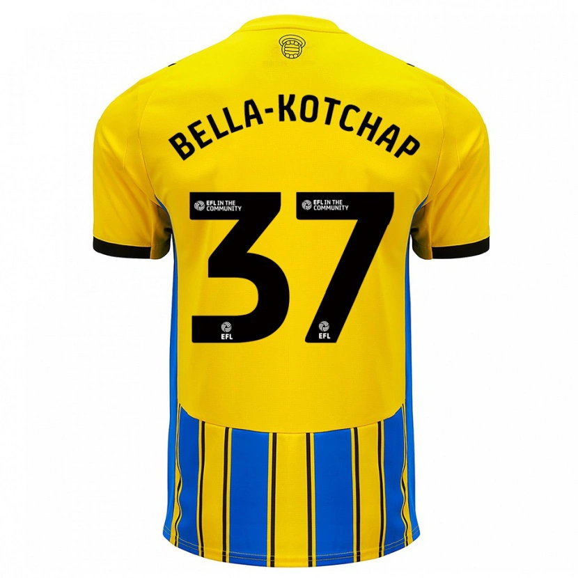 Danxen Kinder Armel Bella-Kotchap #37 Blau Gelb Auswärtstrikot Trikot 2025/26 T-Shirt