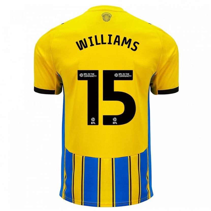 Danxen Kinder Barnaby Williams #15 Blau Gelb Auswärtstrikot Trikot 2025/26 T-Shirt