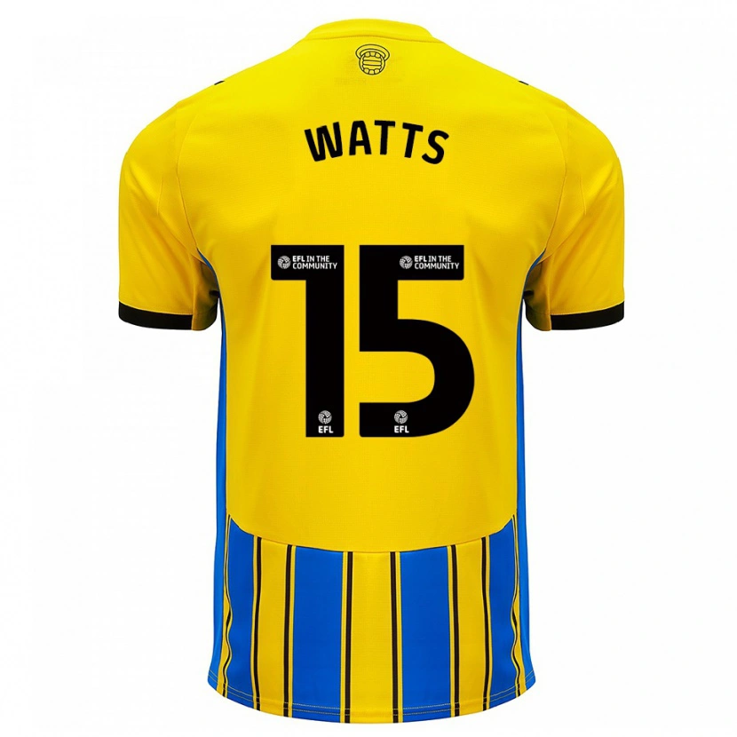 Danxen Kinder Harry Watts #15 Blau Gelb Auswärtstrikot Trikot 2025/26 T-Shirt