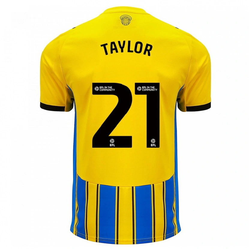 Danxen Kinder Charlie Taylor #21 Blau Gelb Auswärtstrikot Trikot 2025/26 T-Shirt