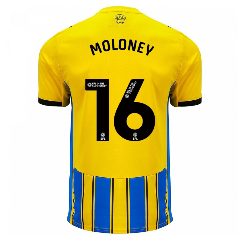 Danxen Kinder George Moloney #16 Blau Gelb Auswärtstrikot Trikot 2025/26 T-Shirt