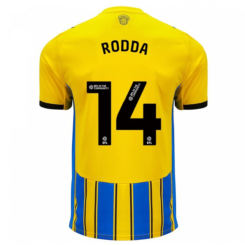 Danxen Kinder Harry Rodda #14 Blau Gelb Auswärtstrikot Trikot 2025/26 T-Shirt