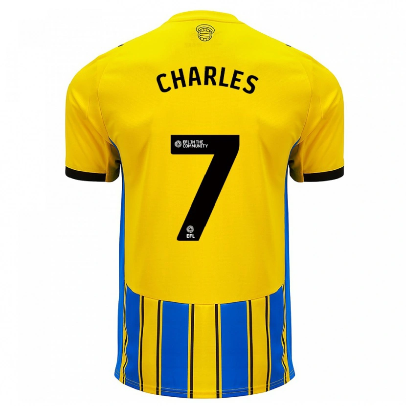 Danxen Kinder Brandon Charles #7 Blau Gelb Auswärtstrikot Trikot 2025/26 T-Shirt