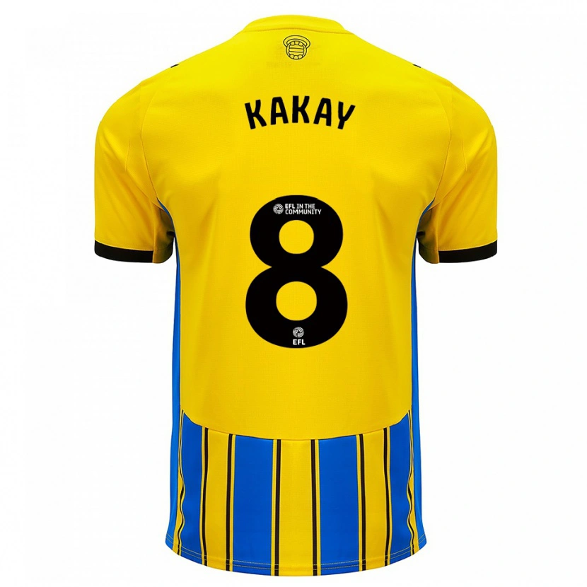 Danxen Kinder Sutura Kakay #8 Blau Gelb Auswärtstrikot Trikot 2025/26 T-Shirt