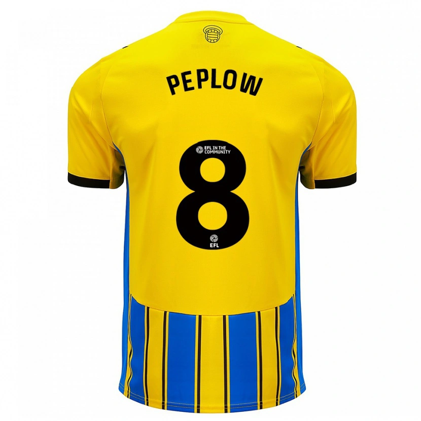 Danxen Kinder Chloe Peplow #8 Blau Gelb Auswärtstrikot Trikot 2025/26 T-Shirt