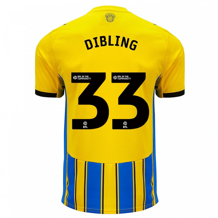 Danxen Kinder Tyler Dibling #33 Blau Gelb Auswärtstrikot Trikot 2025/26 T-Shirt