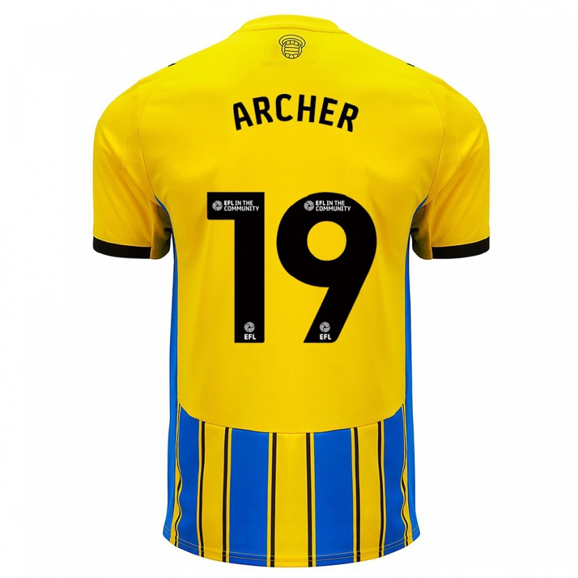 Danxen Kinder Cameron Archer #19 Blau Gelb Auswärtstrikot Trikot 2025/26 T-Shirt