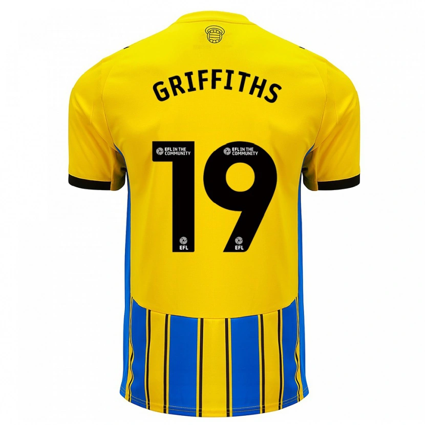 Danxen Kinder Alice Griffiths #19 Blau Gelb Auswärtstrikot Trikot 2025/26 T-Shirt