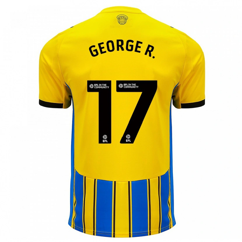 Danxen Kinder George Robinson #17 Blau Gelb Auswärtstrikot Trikot 2025/26 T-Shirt