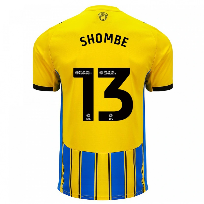 Danxen Kinder Khiani Shombe #13 Blau Gelb Auswärtstrikot Trikot 2025/26 T-Shirt