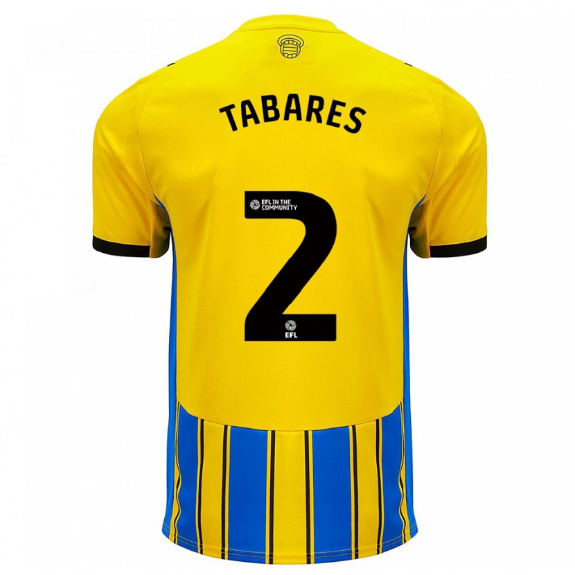 Danxen Kinder Samuel Tabares #2 Blau Gelb Auswärtstrikot Trikot 2025/26 T-Shirt