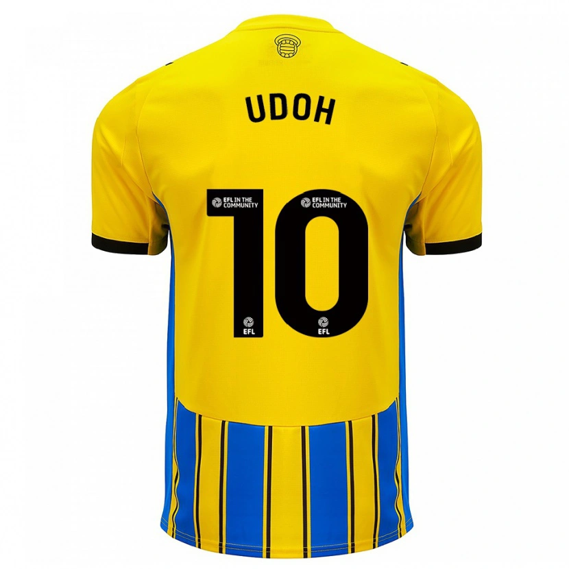 Danxen Kinder Victor Udoh #10 Blau Gelb Auswärtstrikot Trikot 2025/26 T-Shirt