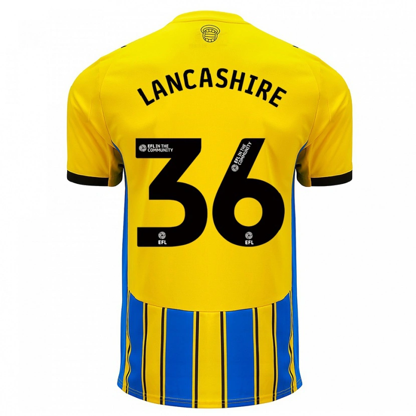 Danxen Kinder Olly Lancashire #36 Blau Gelb Auswärtstrikot Trikot 2025/26 T-Shirt