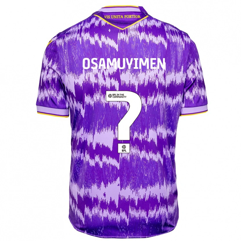 Danxen Kinder David Osamuyimen #0 Lila Gelb Auswärtstrikot Trikot 2025/26 T-Shirt