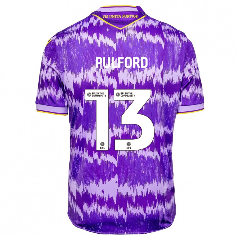 Danxen Kinder Lucas Pulford #13 Lila Gelb Auswärtstrikot Trikot 2025/26 T-Shirt