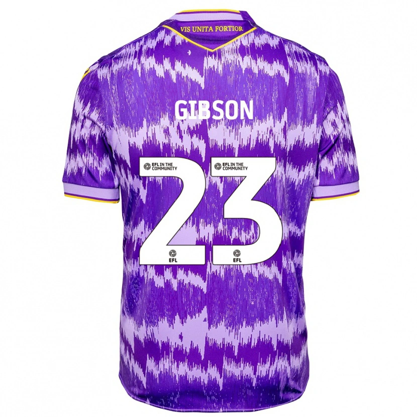 Danxen Kinder Ben Gibson #23 Lila Gelb Auswärtstrikot Trikot 2025/26 T-Shirt