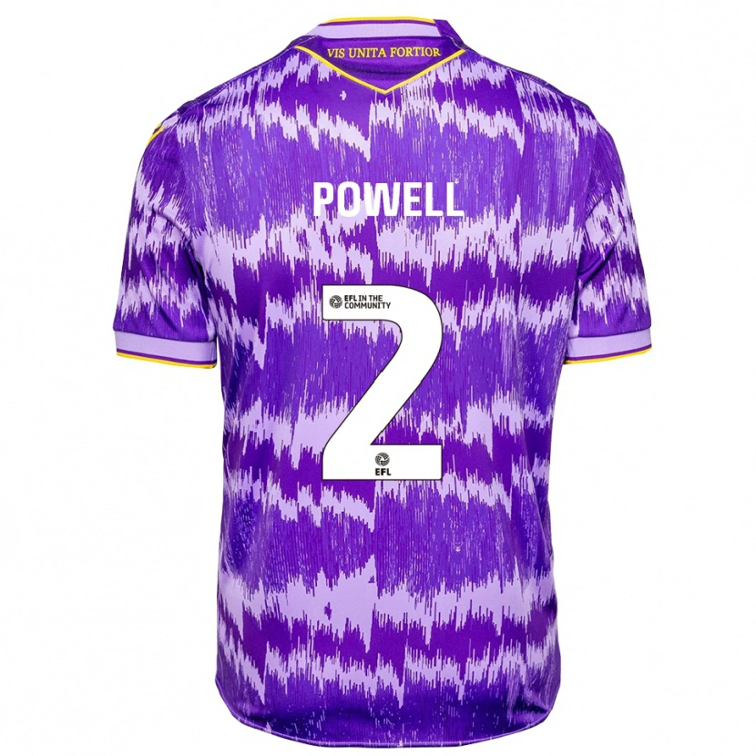 Danxen Kinder Owen Powell #2 Lila Gelb Auswärtstrikot Trikot 2025/26 T-Shirt