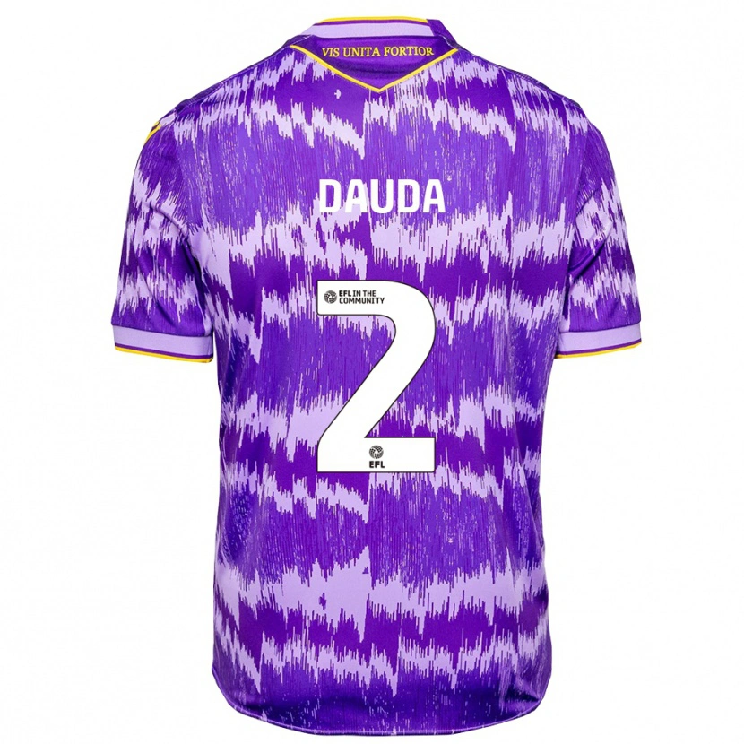 Danxen Kinder Anas Dauda #2 Lila Gelb Auswärtstrikot Trikot 2025/26 T-Shirt