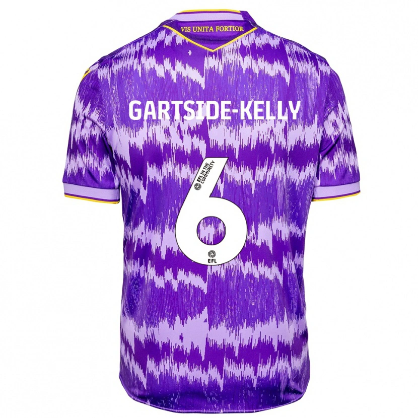 Danxen Kinder Gabriel Kelly #6 Lila Gelb Auswärtstrikot Trikot 2025/26 T-Shirt