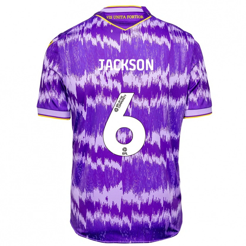 Danxen Kinder Jackson Kelly #6 Lila Gelb Auswärtstrikot Trikot 2025/26 T-Shirt