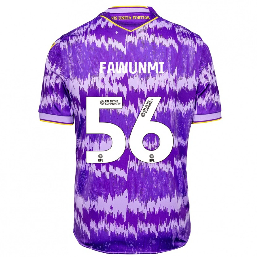 Danxen Kinder Favour Fawunmi #56 Lila Gelb Auswärtstrikot Trikot 2025/26 T-Shirt
