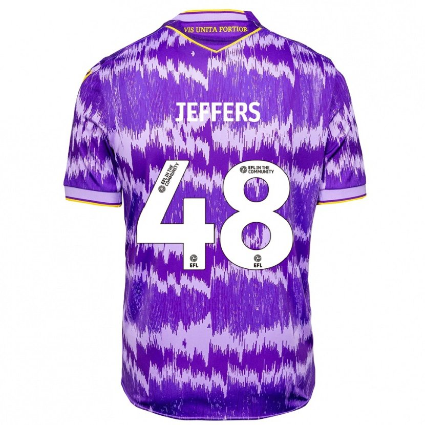 Danxen Kinder Keke Jeffers #48 Lila Gelb Auswärtstrikot Trikot 2025/26 T-Shirt