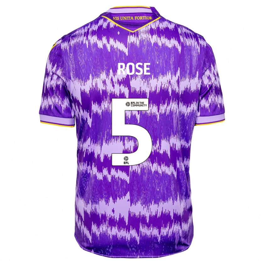 Danxen Kinder Michael Rose #5 Lila Gelb Auswärtstrikot Trikot 2025/26 T-Shirt