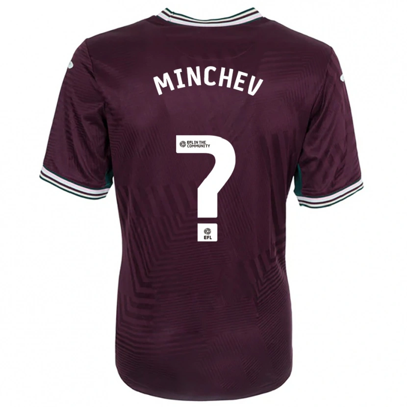 Danxen Kinder Teodor Minchev #0 Rostrot Weiß Auswärtstrikot Trikot 2025/26 T-Shirt