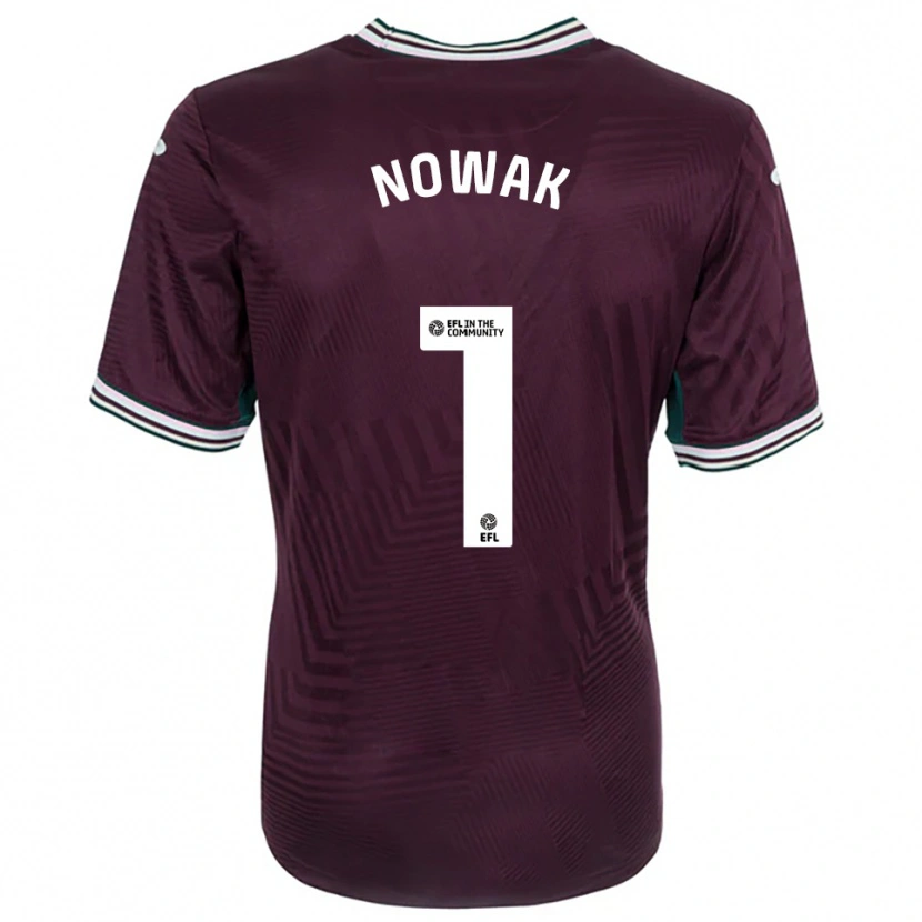 Danxen Kinder Jakub Nowak #1 Rostrot Weiß Auswärtstrikot Trikot 2025/26 T-Shirt